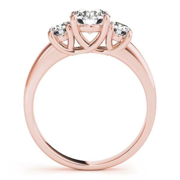 14K Rose Gold 1 CT Diamond Three-Stone Engagement Ring