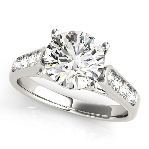 Trellis Round Diamond Engagement Ring