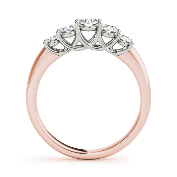1 CT Rose Gold Round Diamond Wedding Band