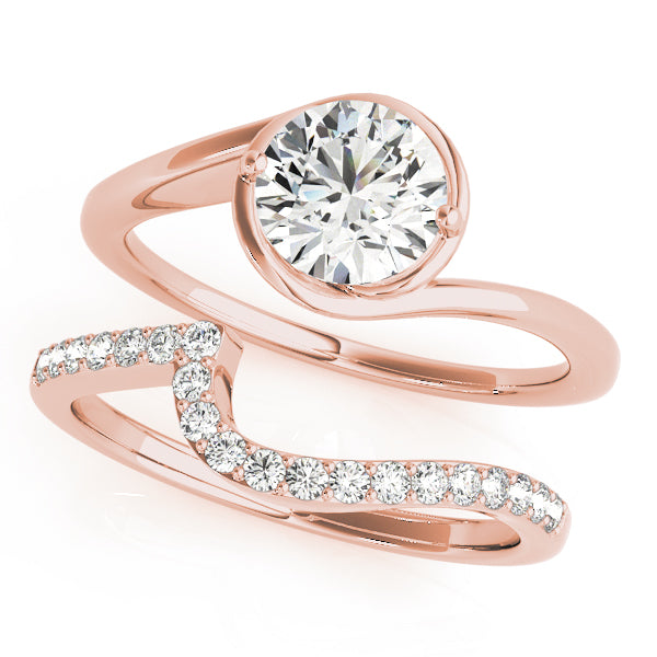 18K Rose Gold 1ct Diamond Engagement Solitaire Ring