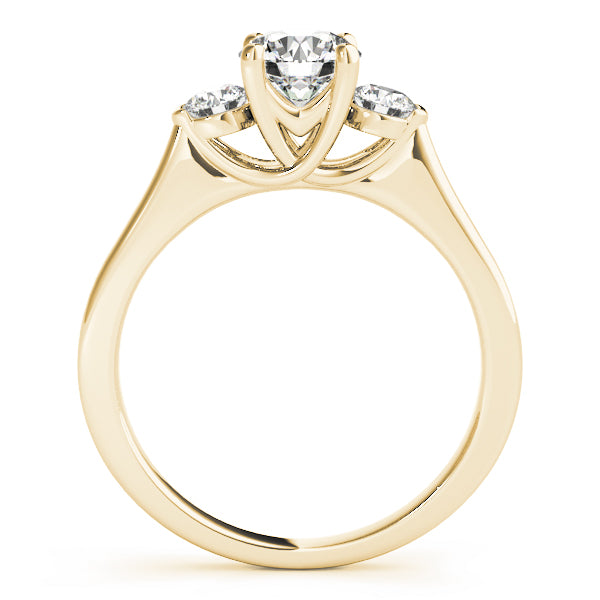 14K Yellow Gold 1 CT Diamond Three-Stone Engagement Ring