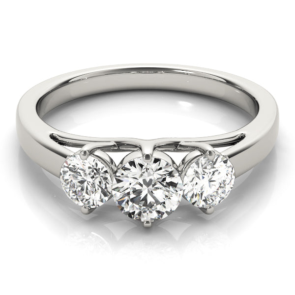 Round Diamond 3-Stone Engagement Ring