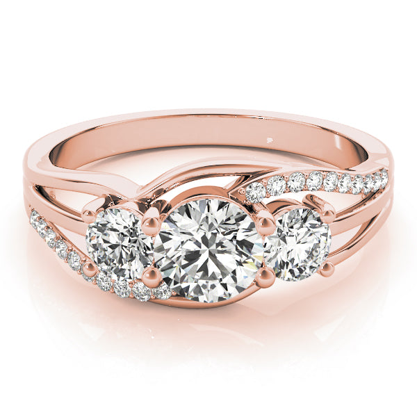 18K Rose Gold 1 ct Round Diamond Engagement Ring