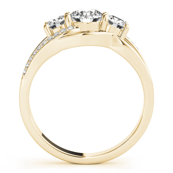 18K Yellow Gold 1 CT Round Diamond Engagement Ring