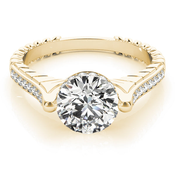 14K Yellow Gold Vintage 1 CT Diamond Engagement Ring