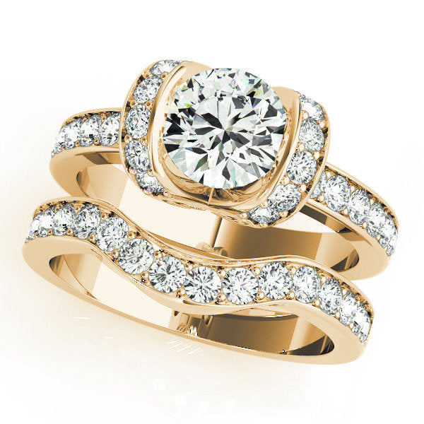 14K Yellow Gold 1.5 ctw Round Diamond Engagement Ring