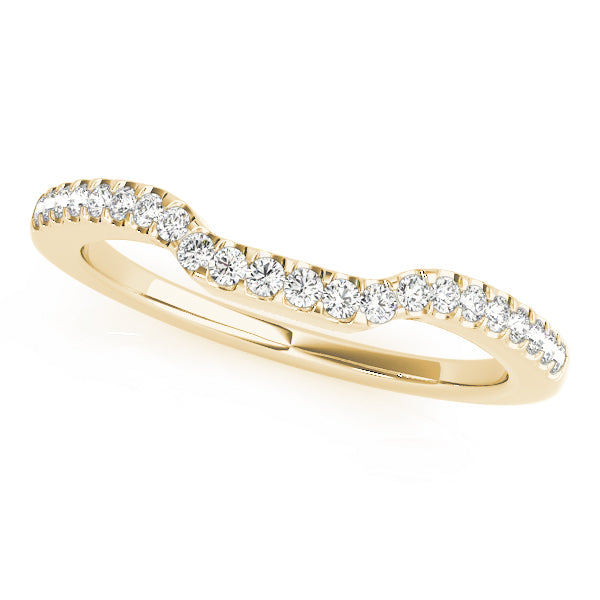 14K Yellow Gold 0.19ctw Diamond Wedding Band