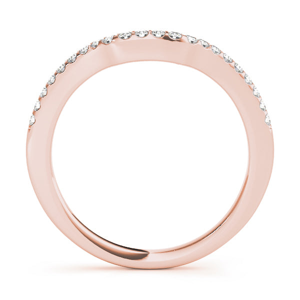 14K Rose Gold 0.22ctw Diamond Wedding Band