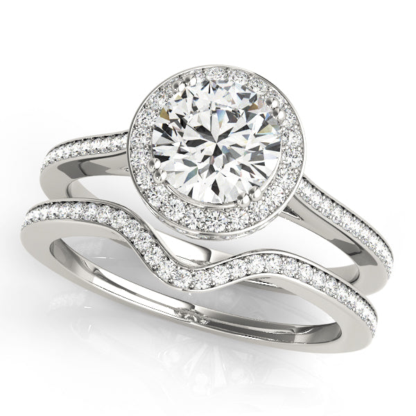 Diamond Round Halo Engagement Ring