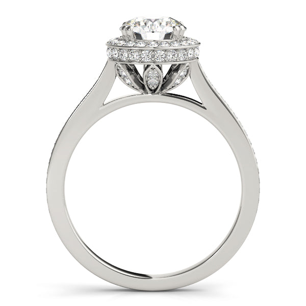 Diamond Round Halo Engagement Ring