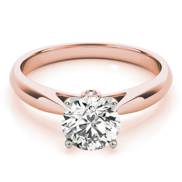 14K Rose Gold 1 ct Diamond Engagement Ring Solitaire