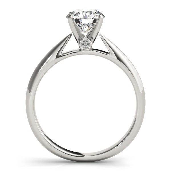 14K White Gold 1 CT Round Diamond Engagement Ring