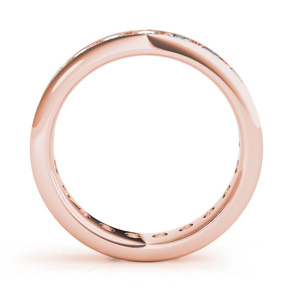 18K Rose Gold Diamond Wedding Ring
