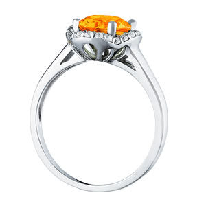 Multi-Diamond Oval Gemstone Ring