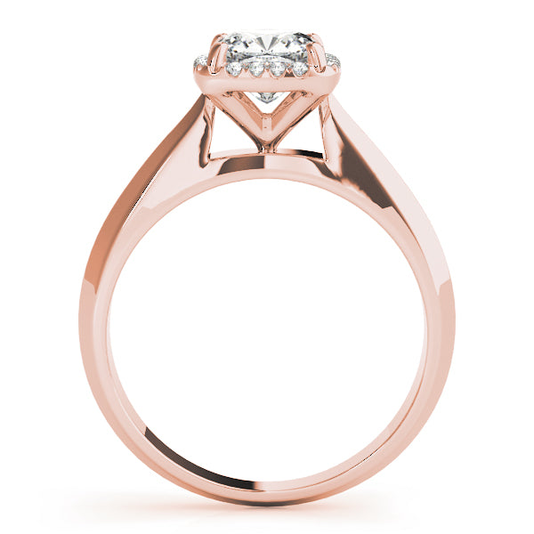 14K Rose Gold 1 CT Cushion Diamond Engagement Ring