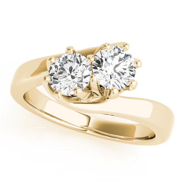 14K Yellow Gold 2.50 CT Two-Stone Diamond Ring