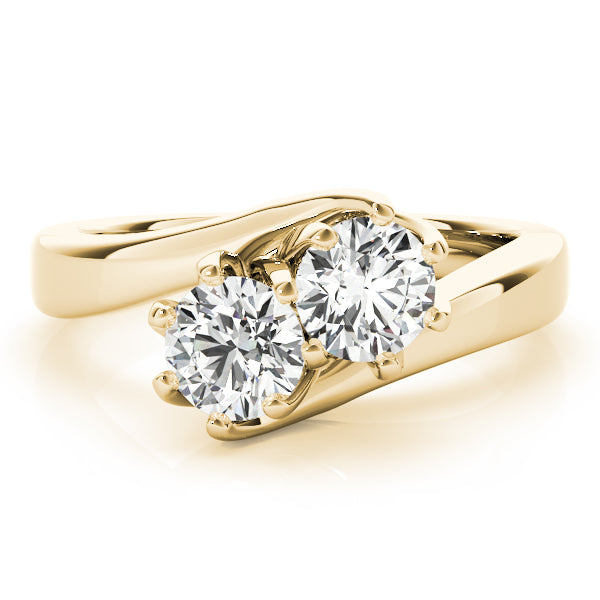 14K Yellow Gold 2.50 CT Two-Stone Diamond Ring