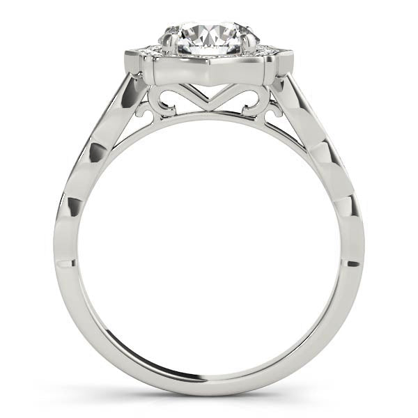 Premium Round Diamond Halo Engagement Ring