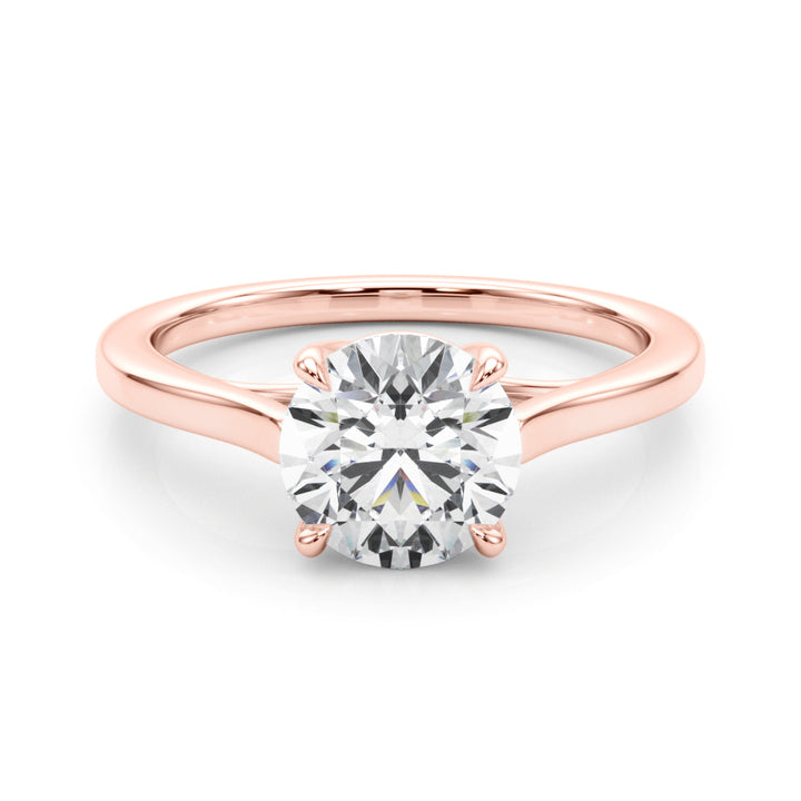 18K Rose Gold 1 1/2 ct tw Solitaire Diamond Engagement Ring