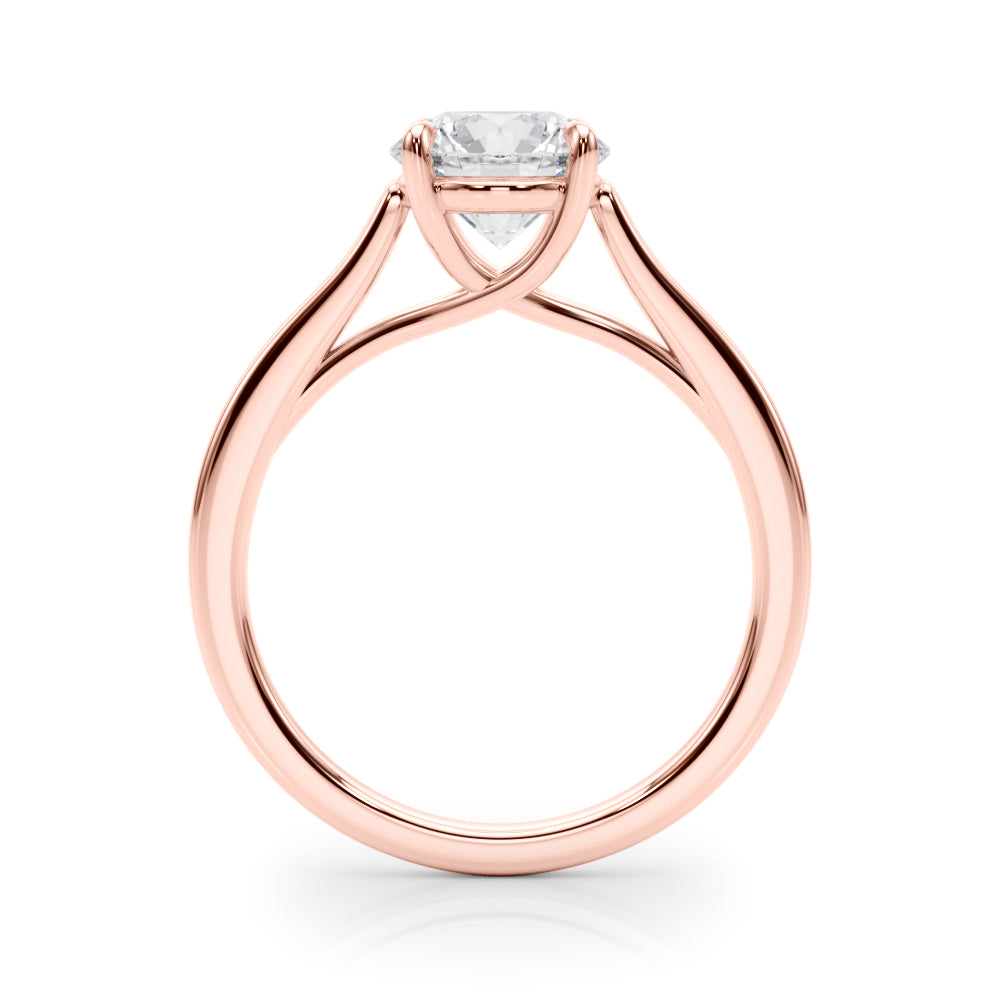 18K Rose Gold 1 1/2 ct tw Solitaire Diamond Engagement Ring