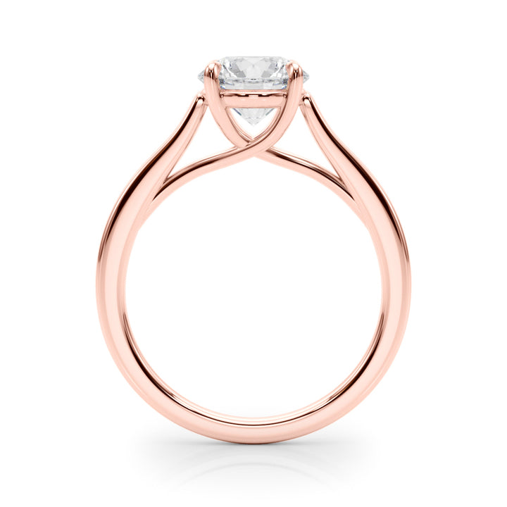 18K Rose Gold 1 1/2 ct tw Solitaire Diamond Engagement Ring
