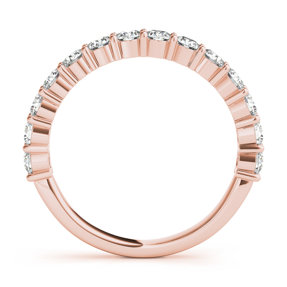 14K Rose Gold Diamond Wedding Ring