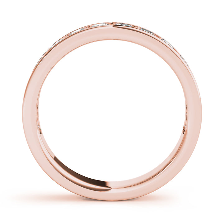 14K Rose Gold 1 CT Diamond Wedding Band