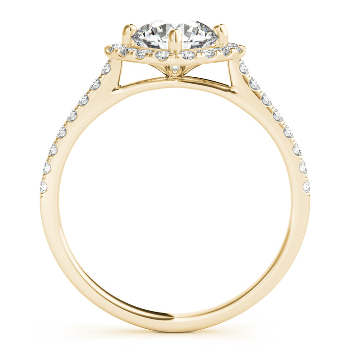 14K Yellow Gold 1.33ctw Diamond Halo Engagement Ring