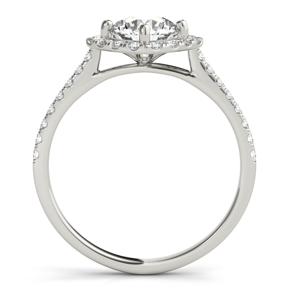Round Diamond Halo Engagement Ring
