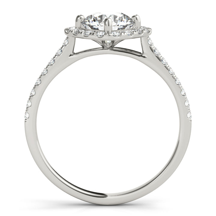 Round Diamond Halo Engagement Ring