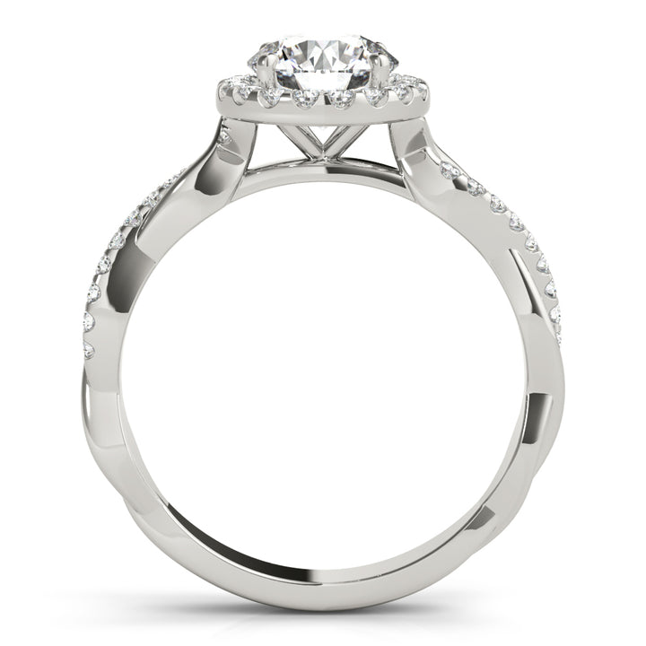 Premium Round Diamond Halo Engagement Ring