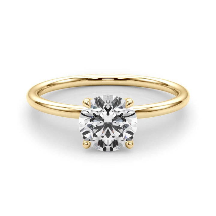14K Yellow Gold 1ct Diamond Solitaire Engagement Ring