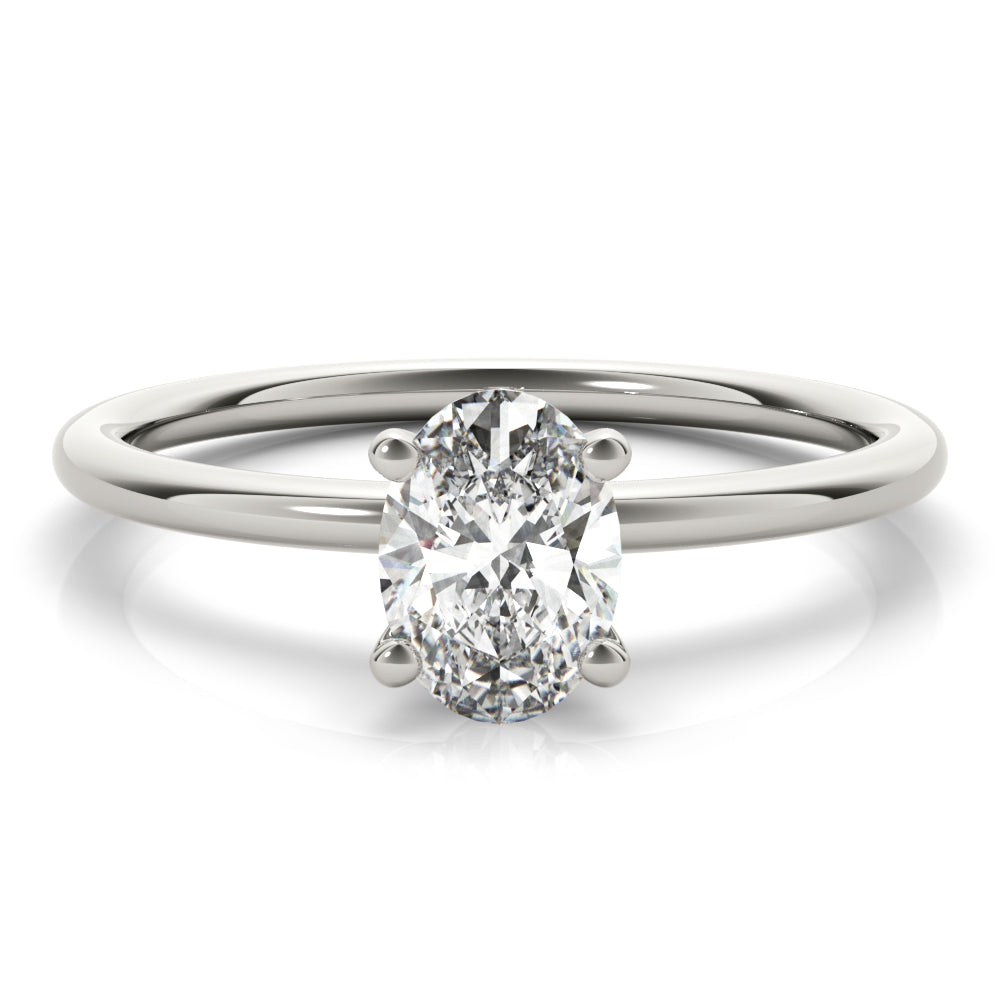 0.25CT Oval Diamond Solitaire Engagement Ring