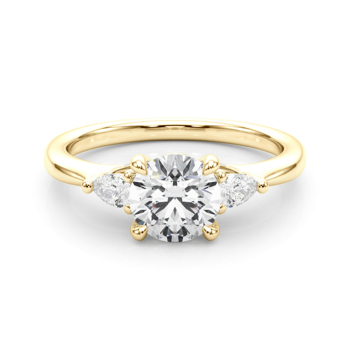 14K Yellow Gold Lab Diamond 3-Stone Ring