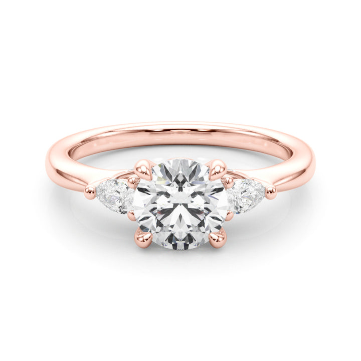 14K Rose Gold Diamond Engagement Ring