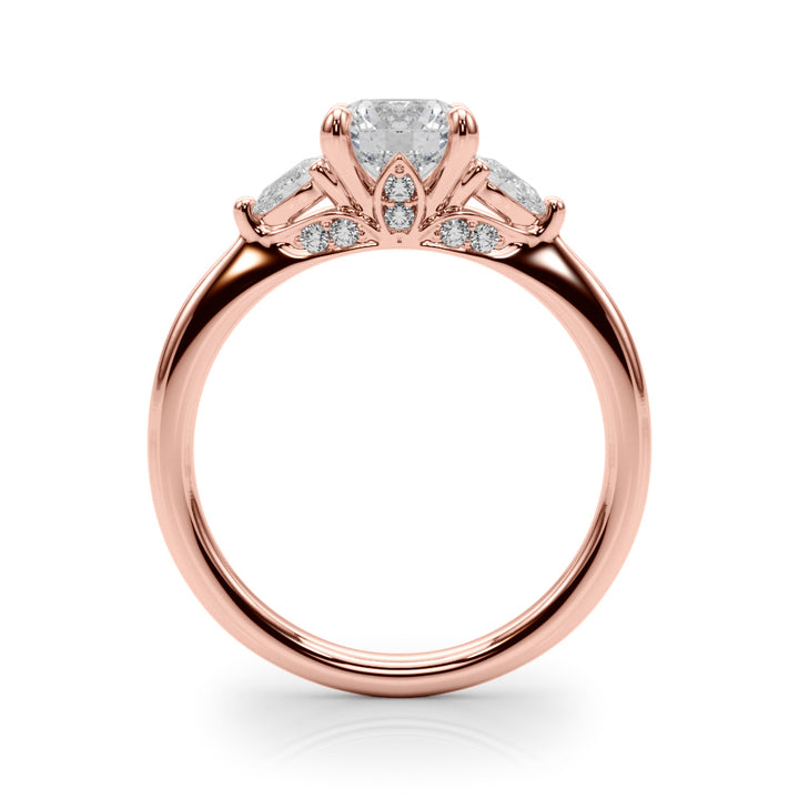 14K Rose Gold Diamond Engagement Ring