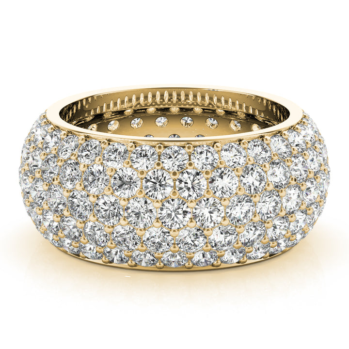 14K Yellow Gold Pave Diamond Wedding Ring