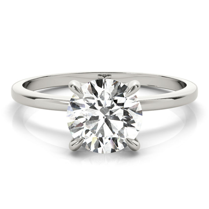 1 CT Round Diamond Halo Engagement Ring