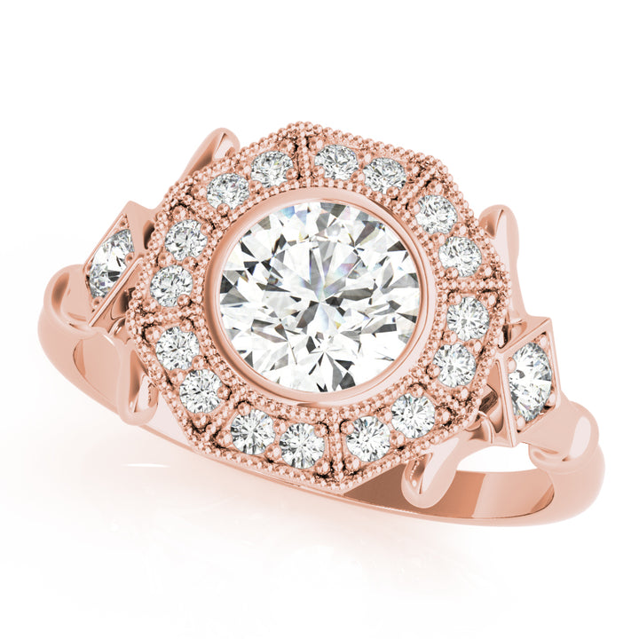 14K Rose Gold 1.33ctw Round Diamond Engagement Ring