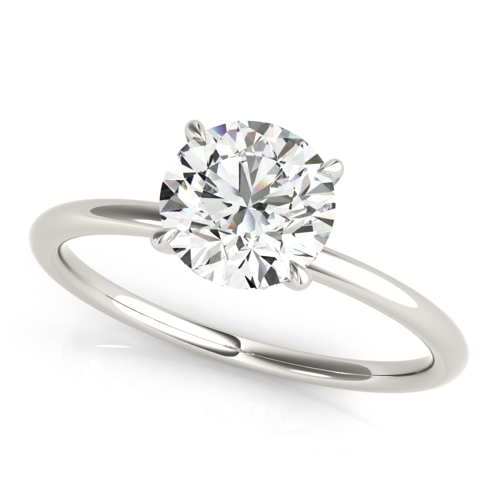 Round Diamond Halo Engagement Ring