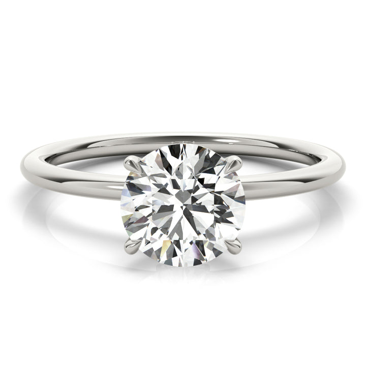 Round Diamond Halo Engagement Ring