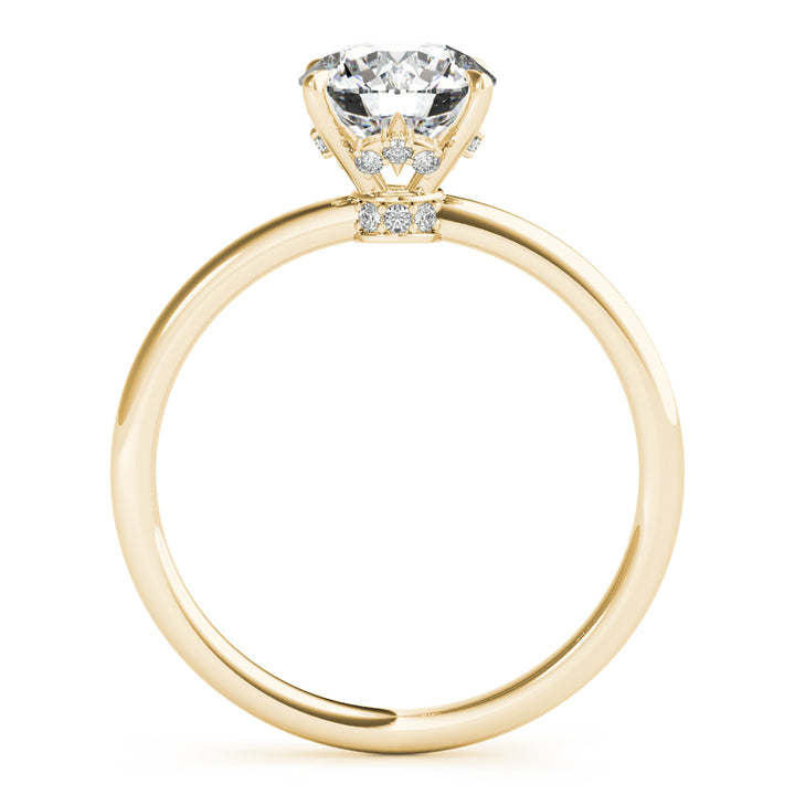 14K Yellow Gold 1 CT Diamond Halo Engagement Ring