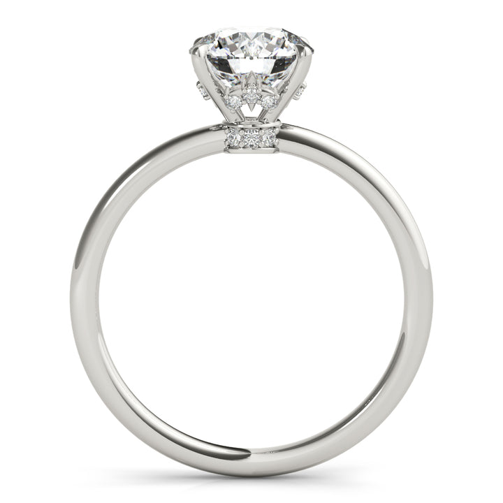 Round Diamond Halo Engagement Ring