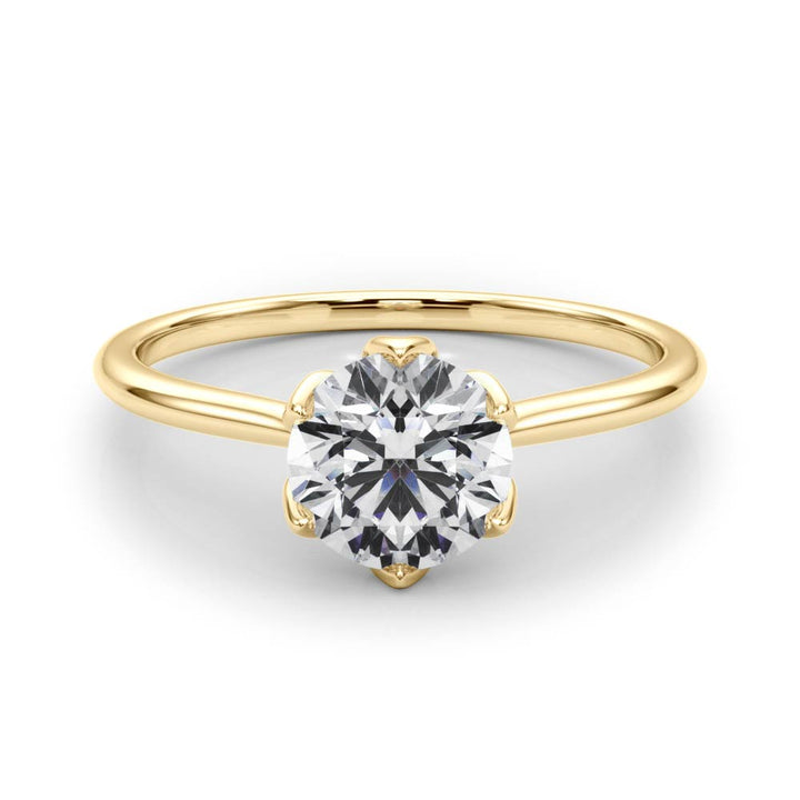 14K Yellow Gold 1ct Diamond Solitaire Engagement Ring