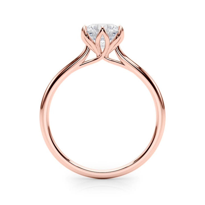 18K Rose Gold 1ct Diamond Engagement Solitaire Ring