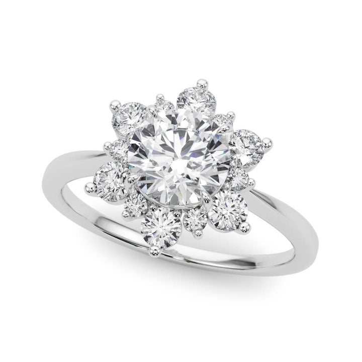Round Diamond Halo Engagement Ring | 1.0 CT