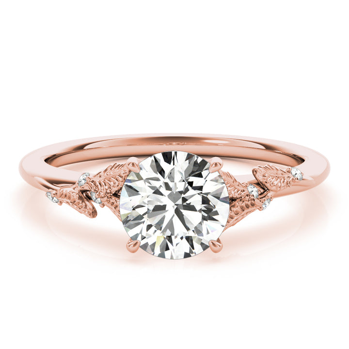 14K Rose Gold 1 CT Diamond Engagement Ring