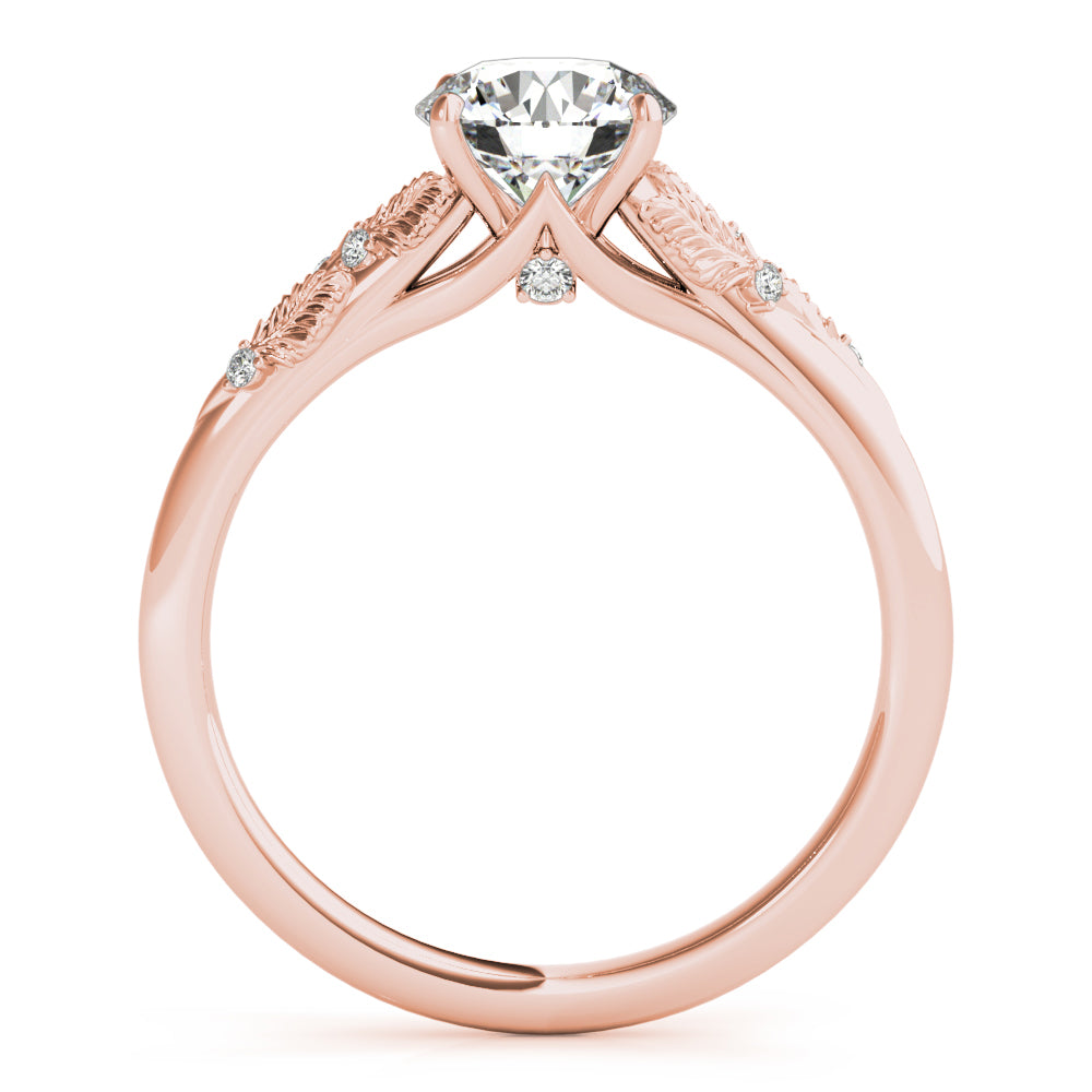 14K Rose Gold 1 CT Diamond Engagement Ring