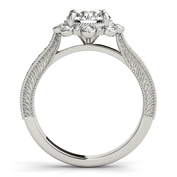 Round Diamond Halo Engagement Ring