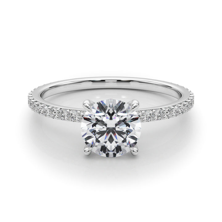 Diamond Round Halo Engagement Ring